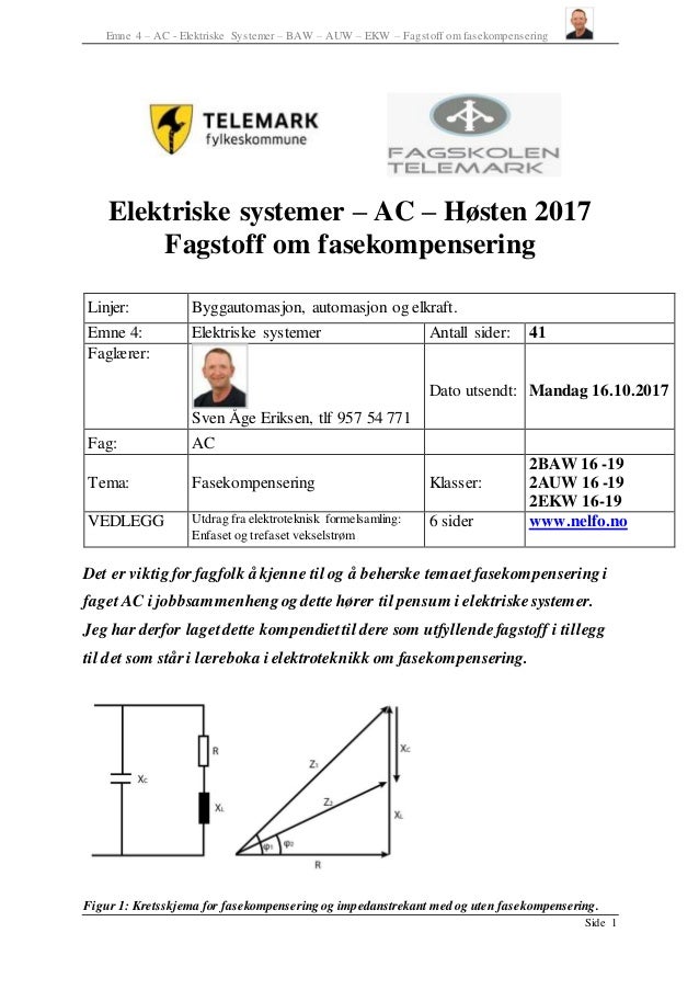 fasekompensering formler fasekompensering formler